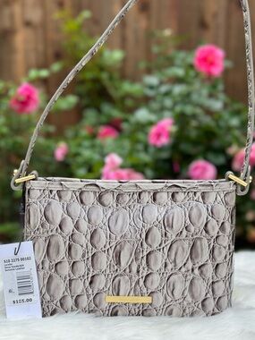NWT Brahmin Lorelei Dove Vanderbilt Leather Purse
